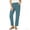 01 Light Blue, variant on Women's Straight Leg Versatile Summer Linen Pants, Loose Elastic Waist Dressy Business Casual Trousers with Pockets