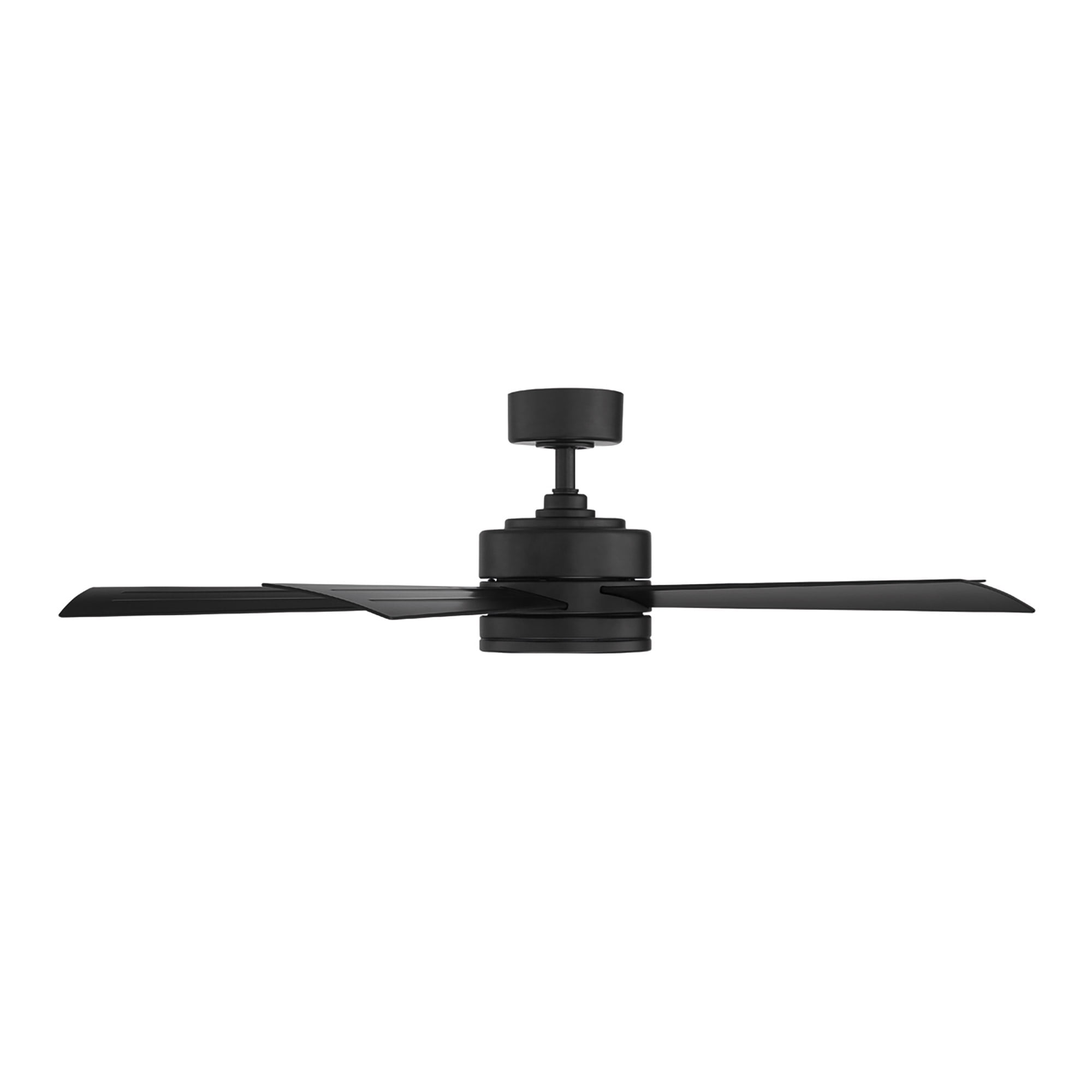 Wynd 52" Matte Black Integrated LED Smart Ceiling Fan with Remote Control
