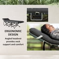 thumbnail image 4 of Folding Camping Cot with Mattress - Dark Grey, 77" L x 26.8" W Portable Bed for Outdoor Adventures, Living Room Naps & Travel - 330lb Capacity, 4 of 7