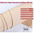thumbnail image 2 of ELW Veg Tanned Leather Shoulder 2/3 oz. 1-1.4mm Light Weight 100% Natural Full Grain Leather Tooling Craft Lining Repair Projects Various Sizes:, 2 of 9