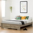 thumbnail image 2 of Pemberly Row Modern Queen Wood Platform Bed in Weathered Oak, 2 of 4