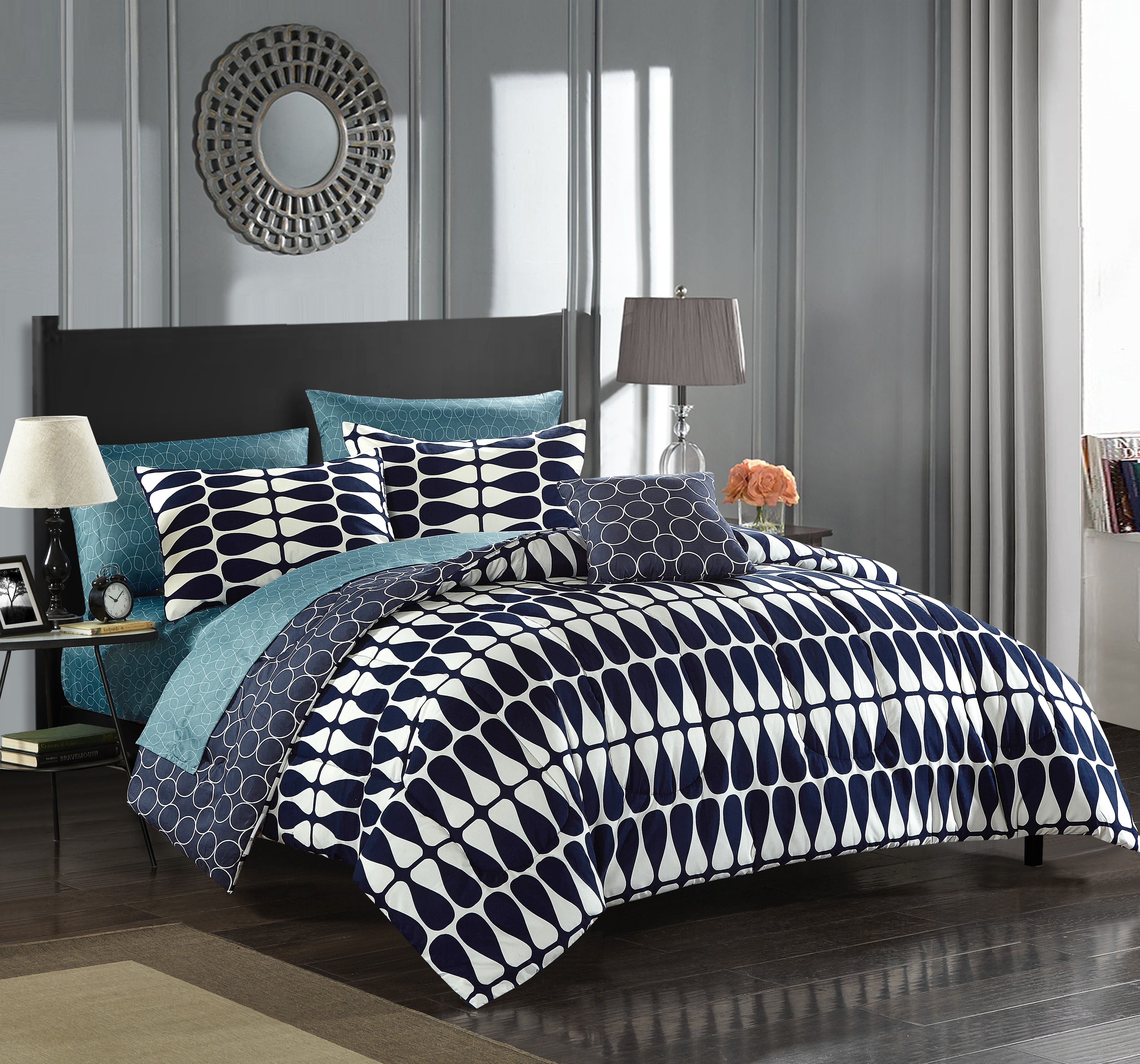 Mainstays Indigo Bed In A Bag - Walmart.com
