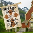 thumbnail image 2 of Seasonal Welcome Garden Flag May God Bless with Home and All Who Enter 28 x 40 Inch Double Sided Spring Christian Cross Stand House Flag for Home Party Porch Yard Outdoor Decor, 2 of 6