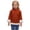 Orange, variant on Rggeeun Girls Child Sweaters Solid Color Knitted Lined Long Sleeve Crew Neck Winter Thermal Soft Cozy Kids Trendy Pullover,Green,4-5 Years