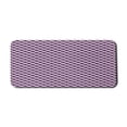 thumbnail image 1 of Abstract Computer Mouse Pad, Interlocking Stripes Wave Style Composition on Violet Toned Background, Rectangle Non-Slip Rubber Mousepad X-Large, 35" x 15", Violet Black White, by Ambesonne, 1 of 2