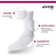 thumbnail image 4 of Men's Diabetic Cotton Crew Socks - Loose Fitting Non-Binding Top Circulatory Cushion Bottom White 6 Pairs, 10-13, 4 of 11
