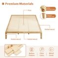 thumbnail image 5 of IOTXY Solid Wood Platform Bed - Queen Japanese Bed Frame, Natural, 5 of 10