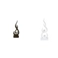 thumbnail image 1 of Escultura abstracta de fuego, estatua de resina, adorno, arte coleccionable, regalo, figura moderna, detalles vívidos, ideal para oficina, sala de est, 1 of 8