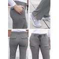 thumbnail image 4 of Adar Pro Heather Scrubs For Women - Slim Fit Tapered Scrub Pants - P4100H - Heather Grey - 3X, 4 of 7