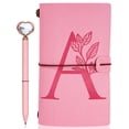 thumbnail image 1 of Journal JEWPHX, piel rosa personalizada, 20 x 12 cm, con bolígrafo, 1 of 7