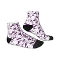 thumbnail image 6 of Salouo Violets Flowers Pattern Unisex Middle Tube Socks,Middle-Finger Knee High Socks Over The Calf Tube Stocking Crew Stockings for Women and Men Tube Socks, 6 of 8