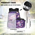 thumbnail image 2 of Pzuqiu Star Axolotl Kids Backpack for School Girls 8-12 4pcs School Backpacks Sets with Lunch Bag Pencil Case 17 Inch Bookpack with Shoulder Strap Camping Bacpack for Teens, 2 of 7
