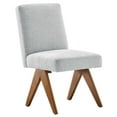 thumbnail image 3 of Modway Lyra 19" Heathered Fabric Dining Side Chair in Light Gray (Set of 2), 3 of 10