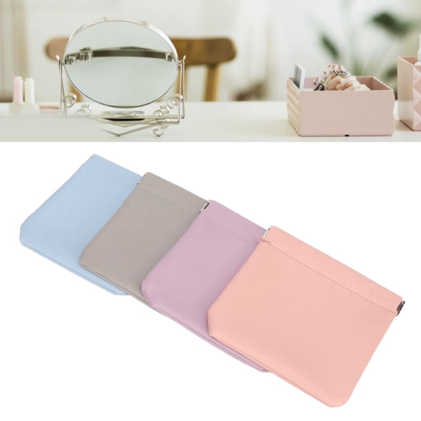Bolsa De Maquillaje Portátil, 4 Uds., 4 Colores, Minibolsa De Almacenamiento De Lápiz Labial Que Ahorra Espacio, Resistente Al Agua Para Viajes