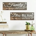 thumbnail image 5 of JGJJUGN Wooden Wall Decorations for Home - Rustic Farmhouse Signs, Kitchen & Living Room Decor, 2-Pack, Brown & Gray, 11.81x3.94, Warm Space Creater, 5 of 6