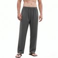 thumbnail image 2 of Mutghys Cotton Pajama Pants for Men Classic Print Elastic Waist Sleep Pants with Pockets Home Relaxing Soft Comfy Casual Pants, 2 of 6