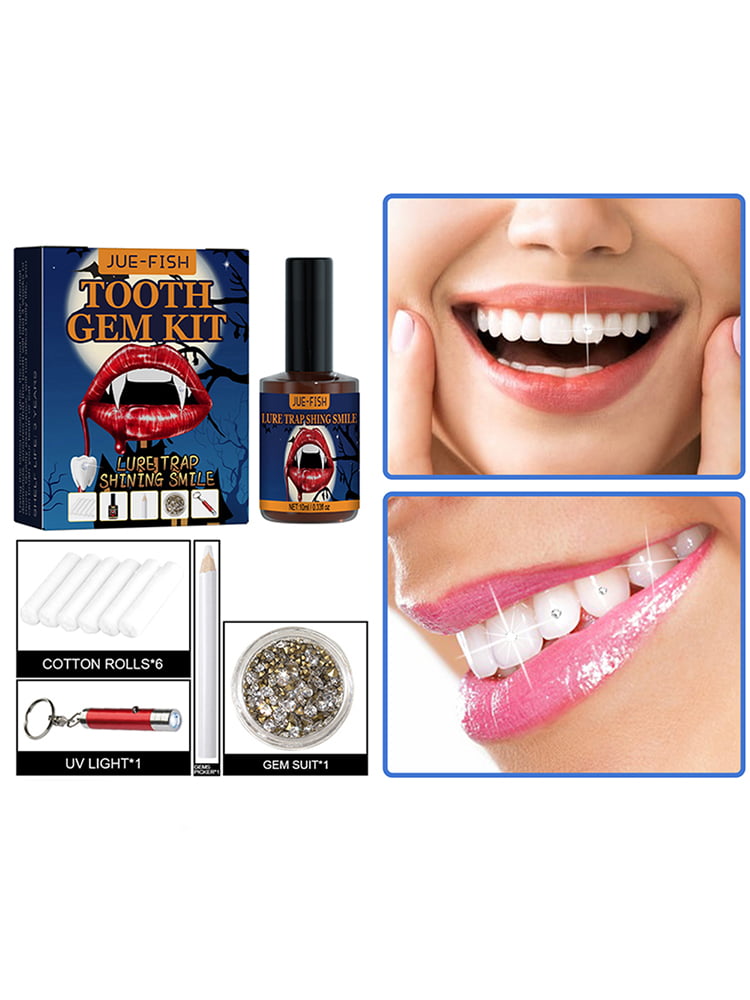 Sdotter Tooth Jewelry Kit Artificial Diamonds Tooth Gem Kit With Bonding  Resin Cotton Rolls Girls Teeth Rhinestones Decoration K - AliExpress