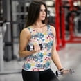 thumbnail image 6 of Gukieu Colorful Chameleons Print Women's Quick-drying Fitness Vest, Round Neck Sleeveless Fitness T-shirt, Suitable for Yoga, Sports-X-Large, 6 of 7