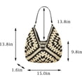 thumbnail image 5 of Municipal Straw Hobo Bags for Women Vintage Shoulder Bag Everything Tote Bag Designer Beach Bag Holiday Work Everyday Summer, 5 of 9