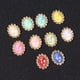 thumbnail image 2 of ColoMX 10 pegatinas decorativas de aleación delicadas para bisutería, accesorios de perlas ovaladas con incrustaciones de diamantes de imitación para bisutería (doradas), 2 of 7
