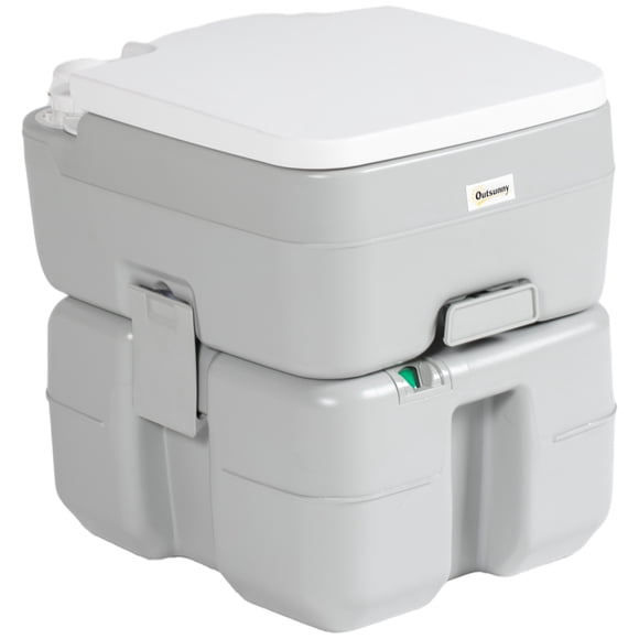 Outsunny 5.3 Gallon Portable Camping Toilet for Adults with Level Indicator