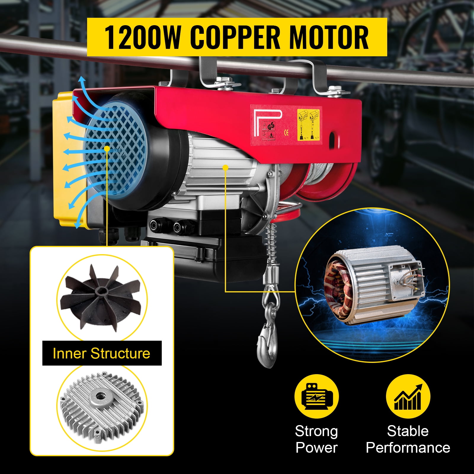 VEVOR - Brandclub - VEVOR Electric Hoist 1800lbs With Wireless