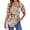 A Gold Floral, variant on Blouses for Women Dressy Casual V Neck Pleated Tunic Tops Summer Short Sleeve Boho Shirts
