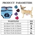 thumbnail image 3 of Washable Reusable Dog Diapers Female, Cloth Dog Diapers, Dogs in Heat, Dog Incontinence (Blue S), 3 of 9