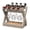 Brown Wood, variant on TPJKAM HDPE Countertop 3-in-1 Wine Rack, X-Shape, Holds 4 Bottles & 6 Glasses, Cork/Tool Storage