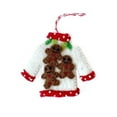 thumbnail image 3 of Ugly Christmas Sweater Ornament Trio - Felt Wool Fair Trade Handmade Nepal, 3 of 8