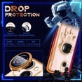 thumbnail image 5 of Phone 14 Pro Case Astronaut Cute Girls Women Girly Unique Phone Cases with Hidden Stand Kickstand 6D Design with Camera Lens Protector Cover for 14 Pro 6.1'', 5 of 12