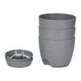 thumbnail image 3 of Self Watering Planters 3pcs Plant Pots With Drainage Holes &Pallet Modern Decorative Gardening Containers, 3 of 14