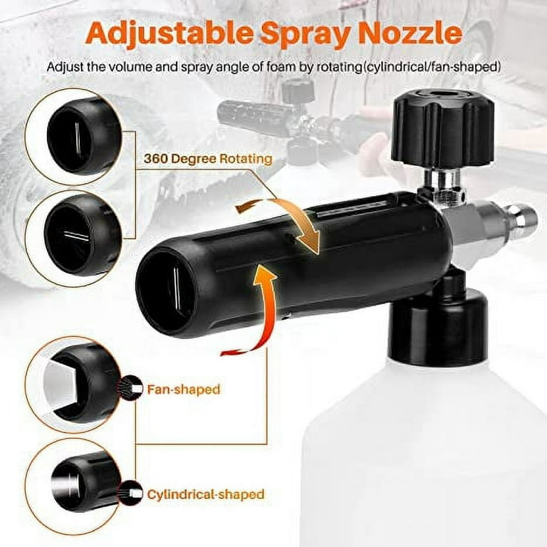AstroAI 1 Liter Bottle Foam Cannon, Foam Sprayer, Foam Cannon for Pressure  Washer