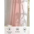 thumbnail image 6 of Sheer Curtains 108 inches Long, Pink White Ombre Gradient Color Light Filtering Sheer Window Curtains Rod Pocket Voile Drapes for Bedroom Living Room, 52"W x 108"L 2 Panels, 6 of 7