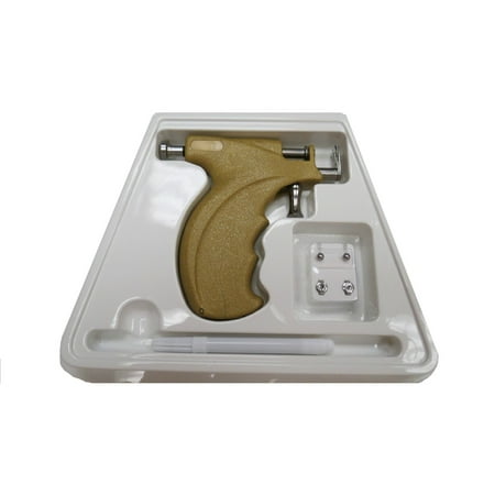 Blomdahl Ear Piercing - Ear Piercing Gun works on all Ear Piercing Earring Studs, Includes: Universal Ear Piercing Gun, and 4mm Gold Plated Ball Stud 1 Pair