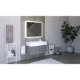 thumbnail image 2 of Castello USA Nile 36" Gray Wood Floating Vanity with White Top and Gold Trim, 2 of 8