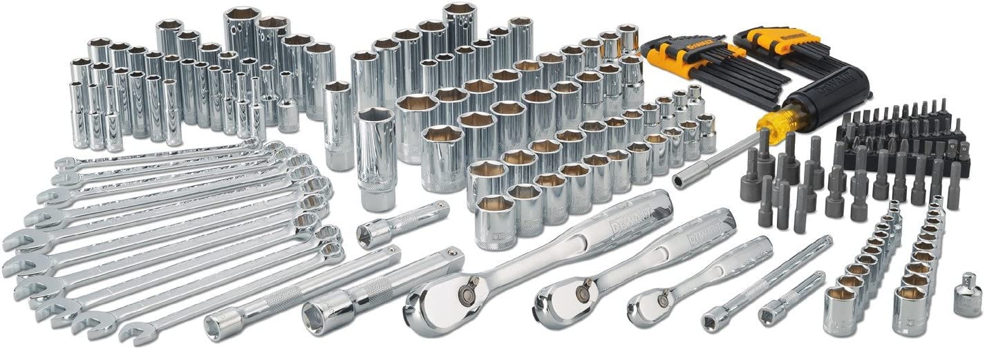 Dewalt Brandclub DEWALT Mechanics Tool Set 1 4 3 8 1 2 Drive SAE Metric 205 piece DWMT81534
