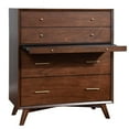 thumbnail image 3 of Home Square 2 Piece Set with Nightstand and 4-Drawer Accent Chest in Walnut, 3 of 17