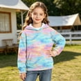 thumbnail image 4 of BRGZLK Hoodies for Girls Toddler Stylish Cute Ombre Print Long Sleeve Warm Comfy Pullover Sweatshirt with Pockets Autumn Winter Casual Clothes Multicolor H 7-8 Years, 4 of 8