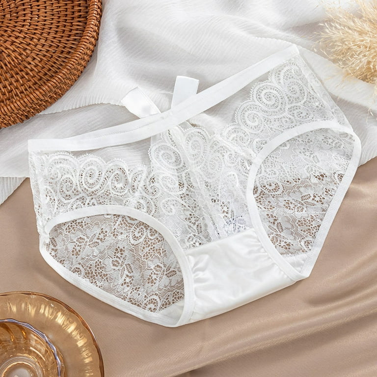 Women's Sexy Hollow Translucent Lace Mesh Underwear Low Waist