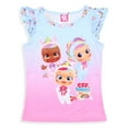 thumbnail image 3 of Cry Babies Magic Tears Fantasy Unicorn Ruffle Sleeve Toddler Girls Pajama Set with Shorts 2 Piece Set, 3 of 7