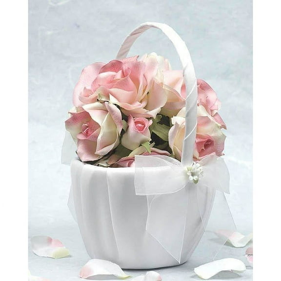 Porcelain Stephanotis Bouquet Wedding Flowergirl Basket