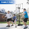 thumbnail image 6 of Portable Basketball Hoop System Stand Height Adjustable 7.5ft - 9.2ft with 32 Inch Backboard and Wheels for Youth Adults Indoor Outdoor Basketball Goal, 6 of 7