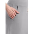 thumbnail image 5 of Fishers Finery Women's Ponte Stretch A-Line Skirt With Side Pockets, Gray, Medium, 5 of 5