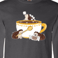 thumbnail image 4 of Inktastic Cute Hot Chocolate Hedgehogs Long Sleeve T-Shirt, 4 of 5