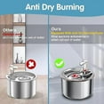 thumbnail image 5 of Kattvattenfontän, Rostfritt Stål 2L Husdjursdricksfontän, med Justerbart Vattenflöde Anti-Torkning Skalningsdispenser, 5 of 5