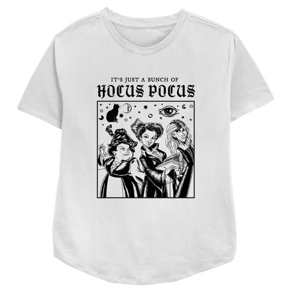 Women's Hocus Pocus Just a Bunch of Sanderson Sisters Graphic Tee White Medium