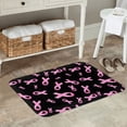 thumbnail image 7 of Rateoe Breast Cancer Awareness Pattern Flannel Door Mat Indoor Outdoor Entrance, Waterproof All-Weather Doormat,Fade Resistant, Low Profile Entryway Mat 16x24in, 7 of 7