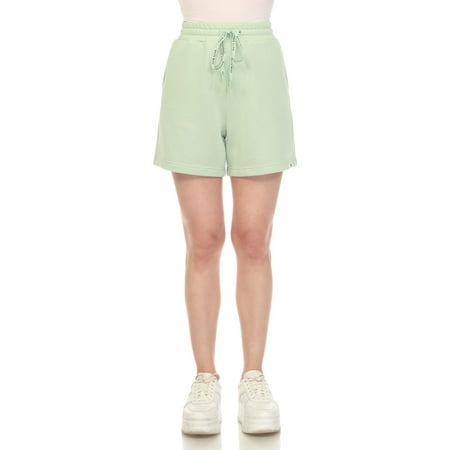 White Mark Women s Super Soft Drawstring Waistband Sweat Shorts