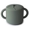 Mushie Silicone Snack Cup, Dried Thyme - Spill-Proof, BPA-Free Food Container for Toddler